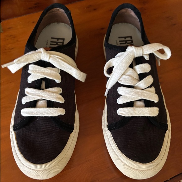 Frye Black and White Women's Sneakers - Picture 2 of 3